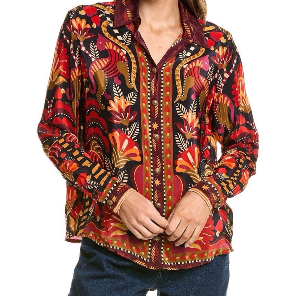 Farm Rio Nature Scarf Blouse